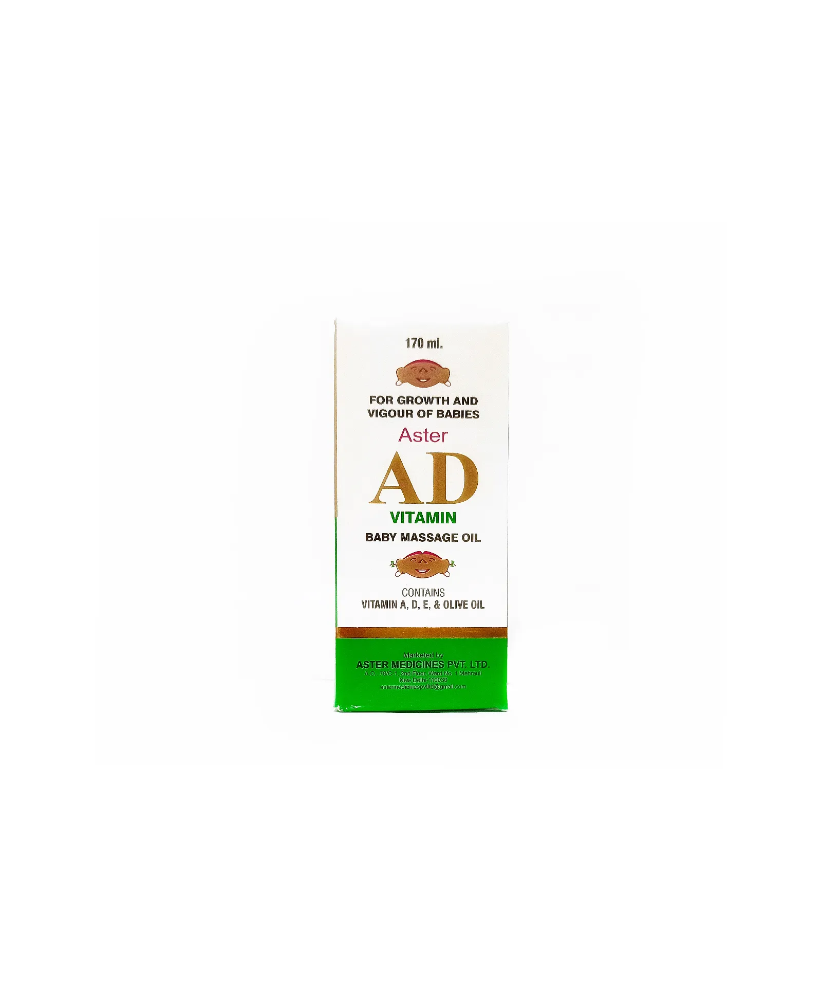 Aster AD Vitamin Baby Massage Oil 170ml